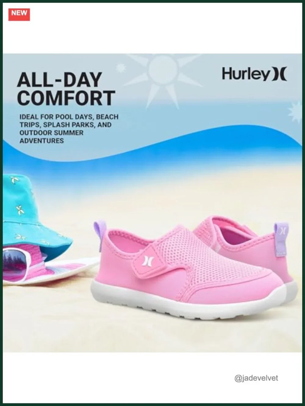 Toddler Water Shoes - Quick-Dry, Lightweight Slip-On with Adjustable Upper